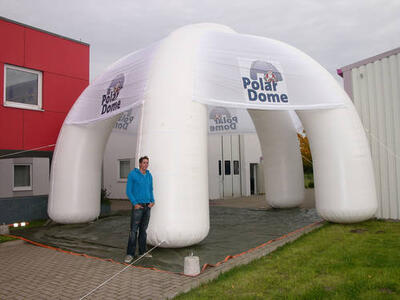 Aufblasbarer Pavillon für Polar Dome